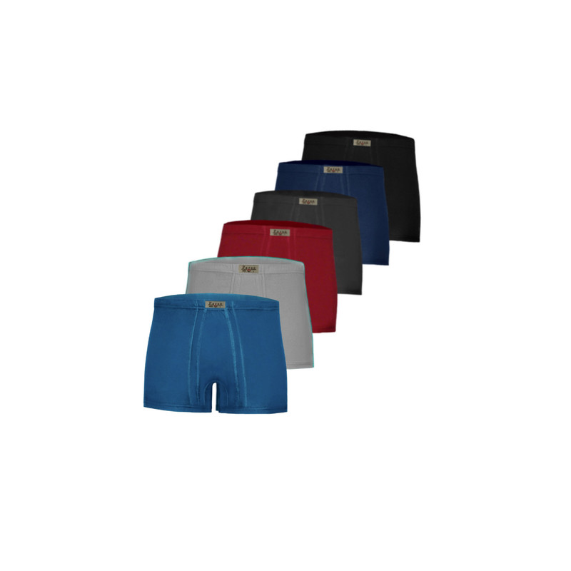 شورت مردانه تولیدی پاران مدل نخ پنبه خالص صادراتی مجموعه 6 عددی