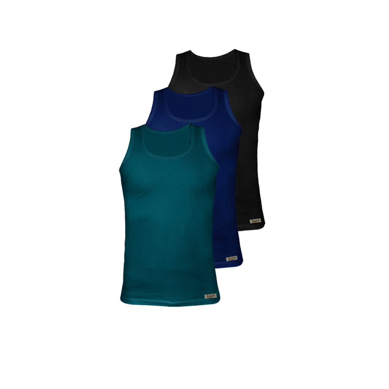 زیرپوش رکابی مردانه تولیدی پاران مدل صادراتی مجموعه 3 عددی