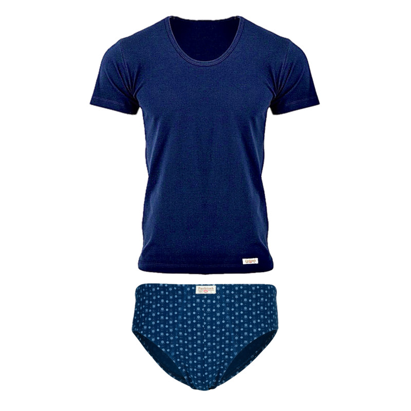 ست شورت و زیرپوش مردانه پنبینه مدل نخ پنبه خالص صادراتی