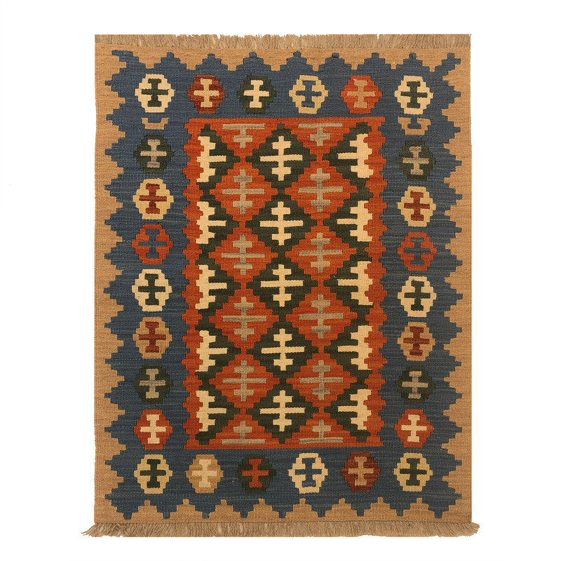 گلیم دستبافت یک متری طرح الوان کد 1258022