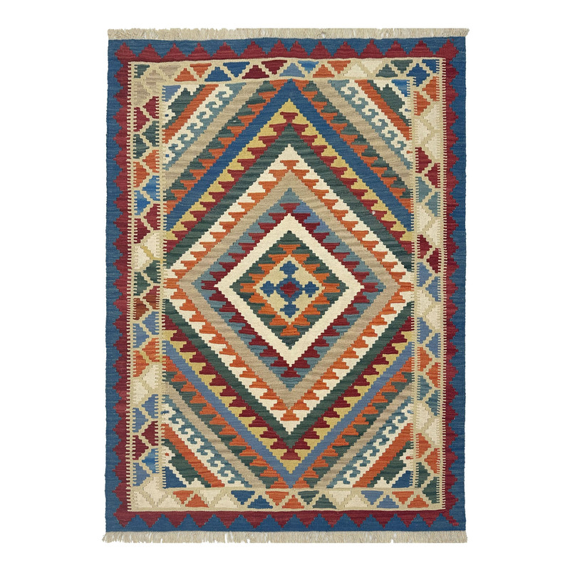    گلیم دستبافت سه متری طرح قشقایی مدل الوان کد 21516