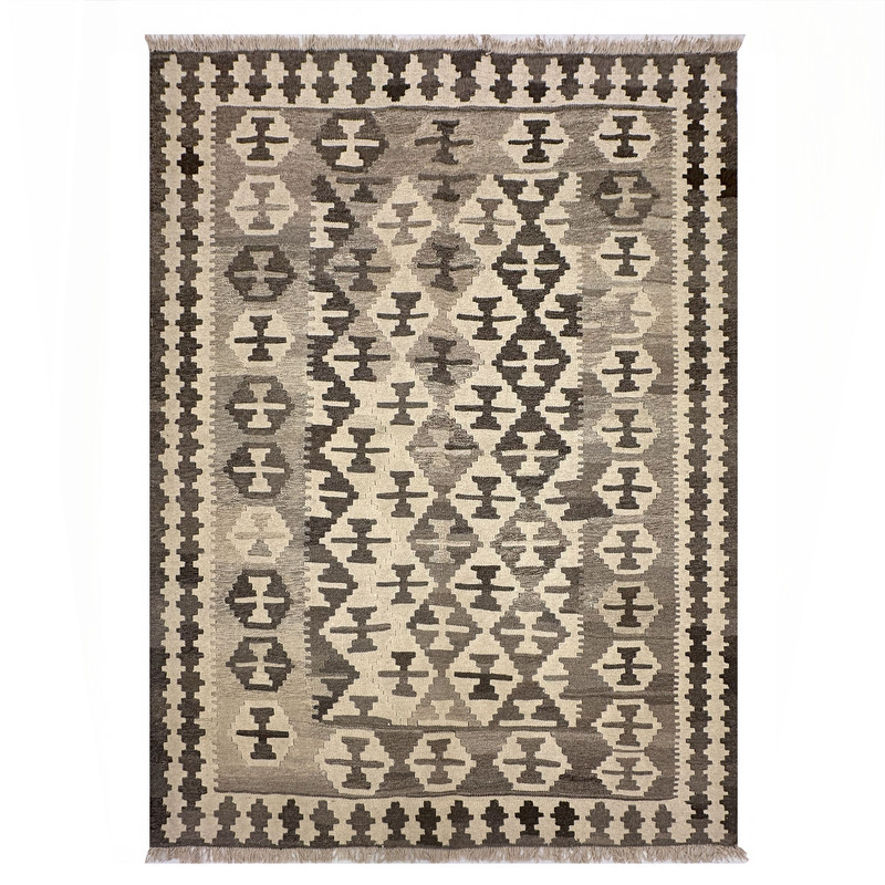   گلیم دستبافت چهار متری طرح مدرن مدل قشقایی خودرنگ کد 24017012