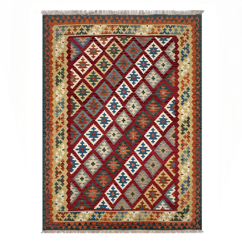    گلیم دستبافت چهار متری طرح سنتی مدل الوان کد 24017018