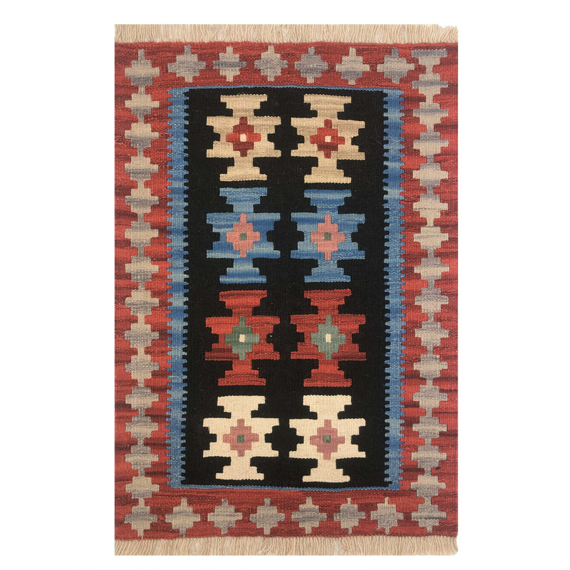    گلیم دستبافت نیم متری طرح شیرازی کد 906059