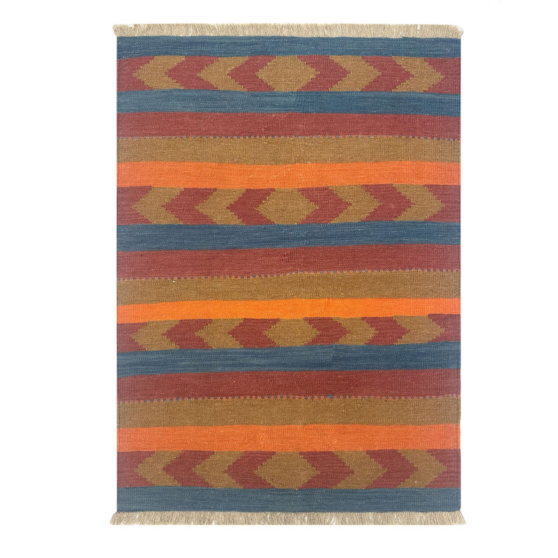   گلیم دستبافت یک و نیم متری طرح مدرن مدل الوان  کد 15154