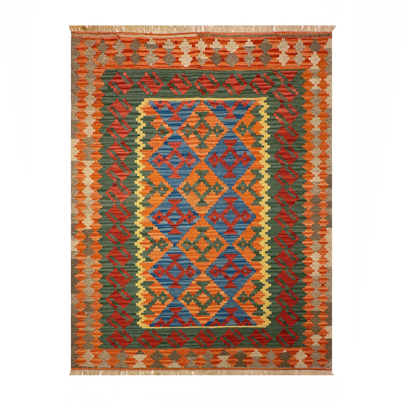    گلیم دستبافت سه متری طرح قشقایی مدل الوان کد 21522