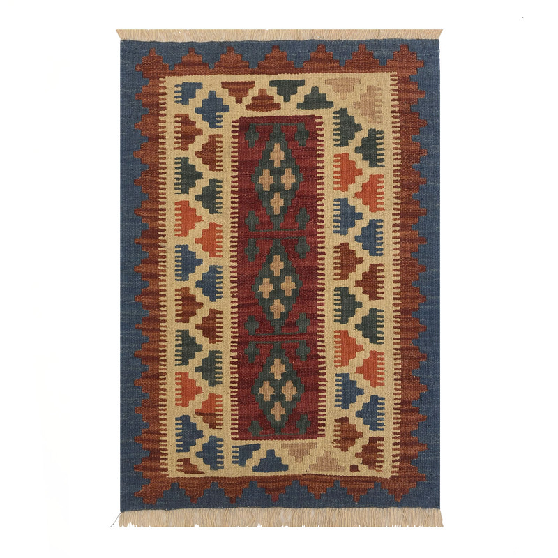  گلیم دستبافت نیم متری طرح شیرازی کد 906040