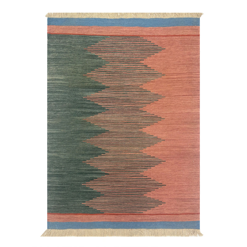   گلیم دستبافت یک و نیم متری طرح مدرن مدل الوان  کد 15152