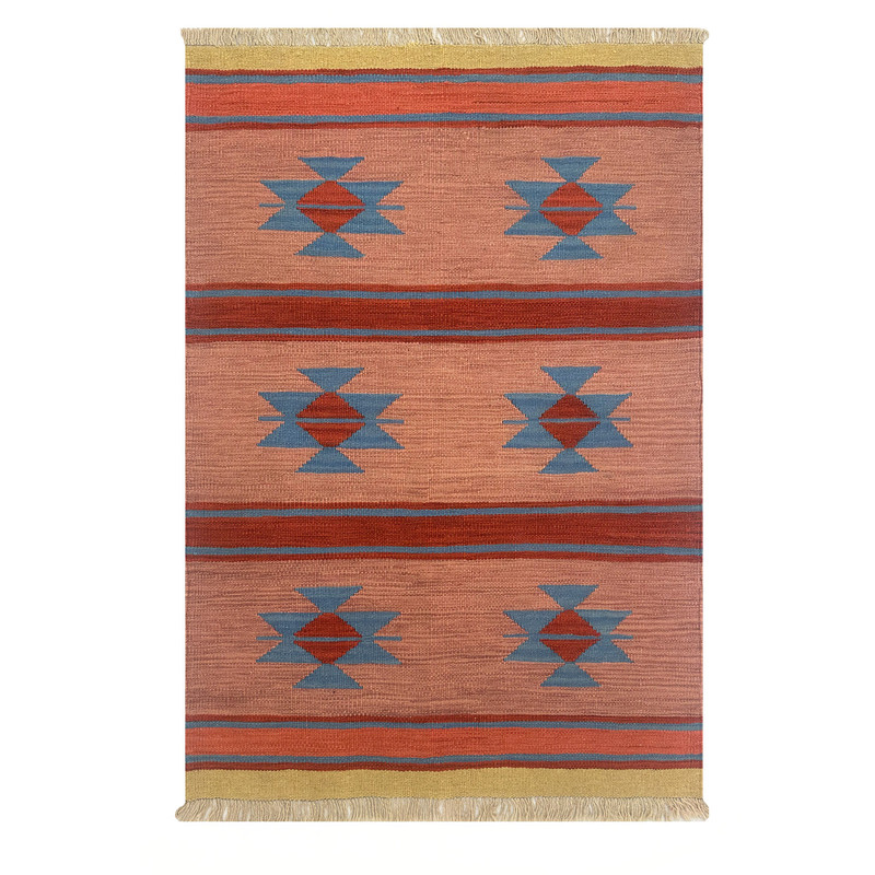   گلیم دستبافت یک و نیم متری طرح مدرن مدل الوان  کد 15155