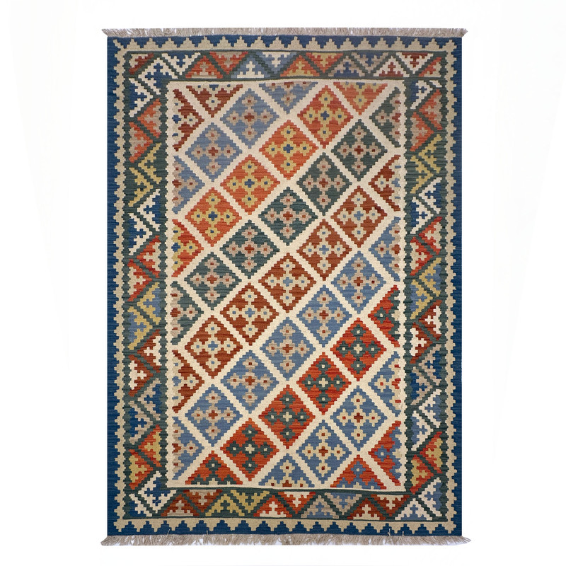    گلیم دستبافت چهار متری طرح سنتی مدل قشقایی کد 24017025