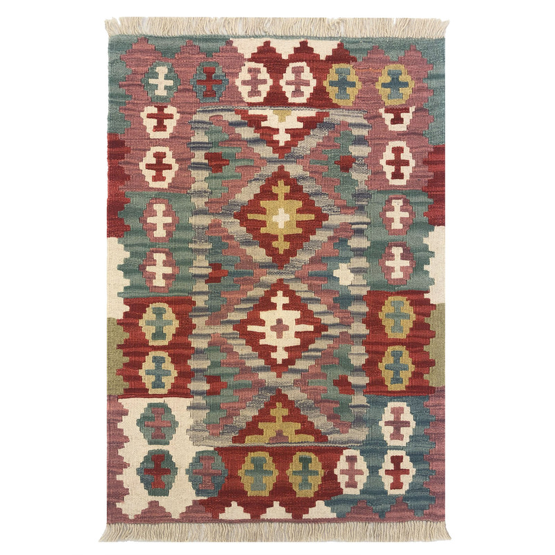    گلیم دستبافت نیم متری طرح شیرازی کد 906058