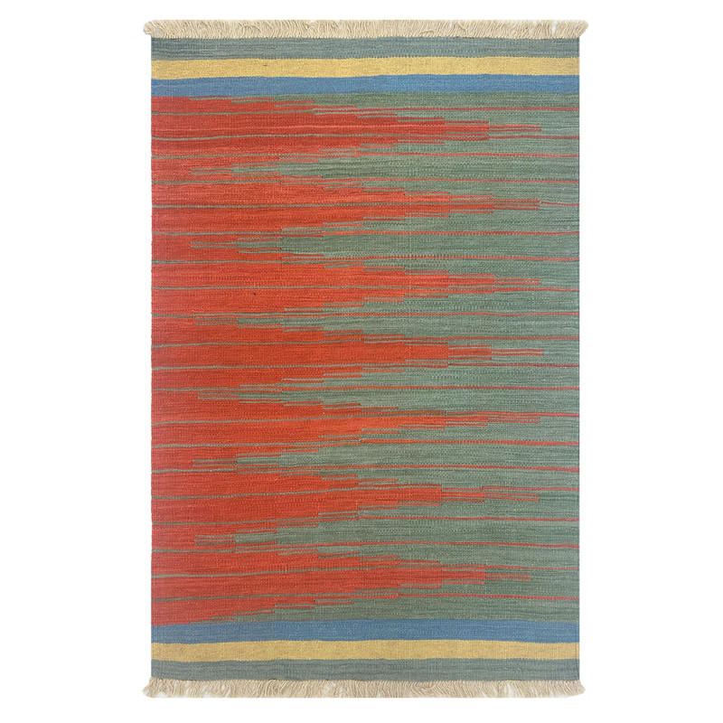   گلیم دستبافت یک و نیم متری طرح مدرن مدل الوان  کد 15150