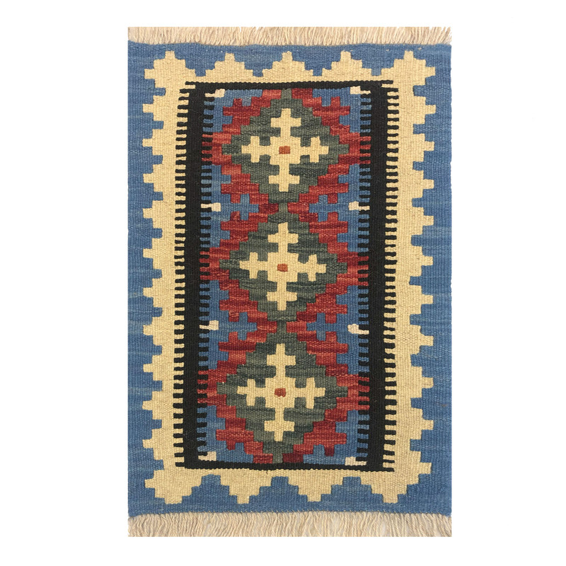  گلیم دستبافت نیم متری طرح قشقایی کد 604057