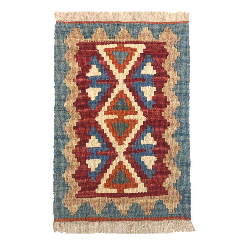  گلیم دستبافت نیم متری طرح قشقایی کد 604062