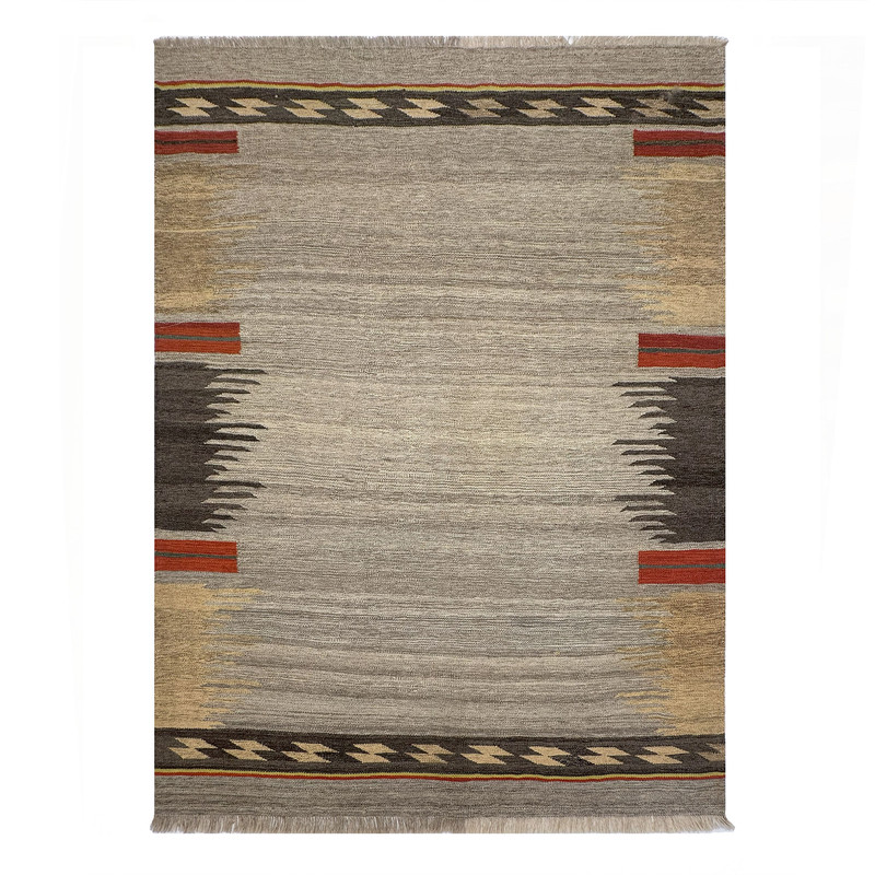    گلیم دستبافت چهار متری طرح مدرن مدل مدرن خودرنگ کد 24017013