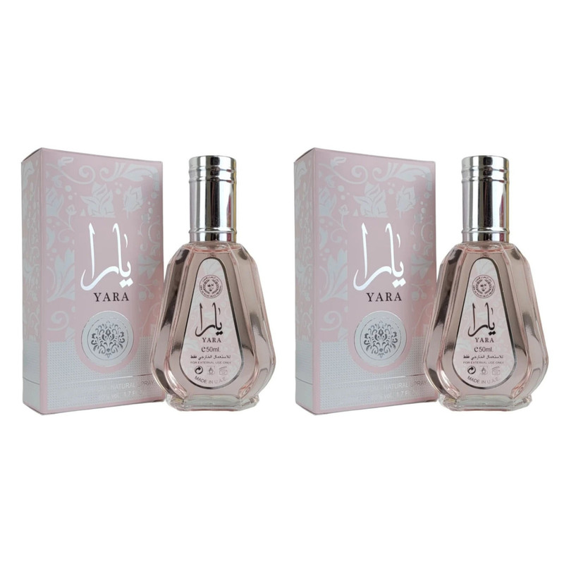 ادوپرفیوم زنانه ارض الزعفران مدل یارا حجم 50 میلی لیتر بسته 2 عددی
