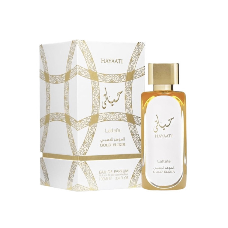 ادو پرفیوم لطافه مدل حیاتی گلد الکسیر با رایحه شیرین حجم 100 میلی لیتر