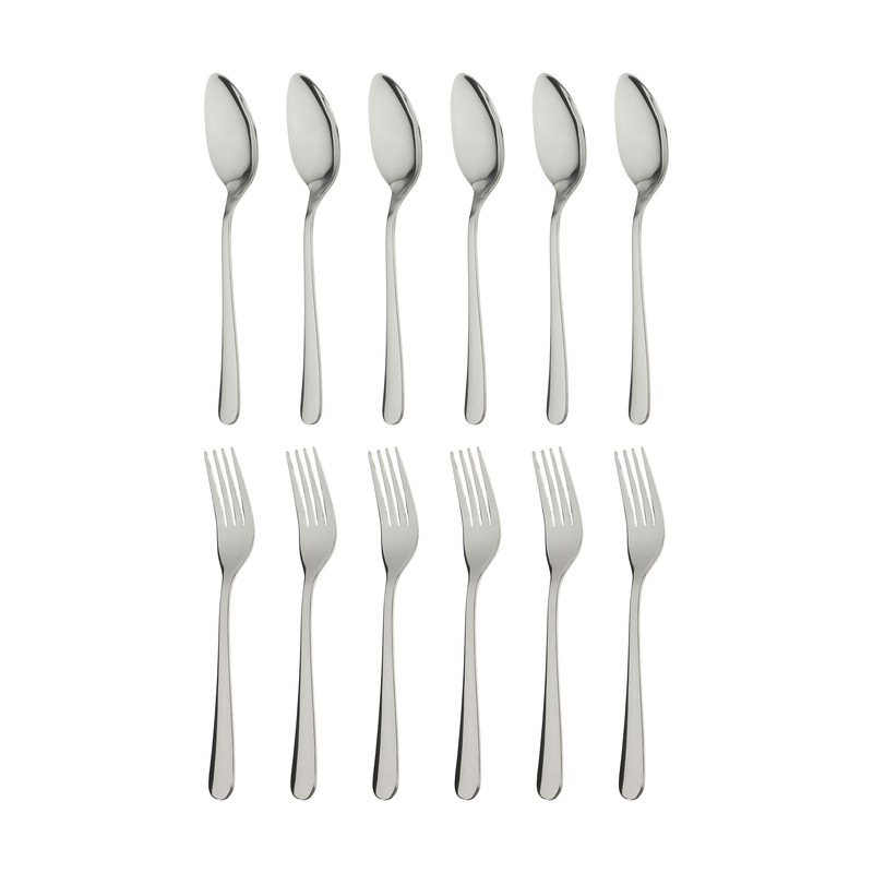 سرویس قاشق و چنگال 12 پارچه صنایع استیل ایران مدل پارما کد 888