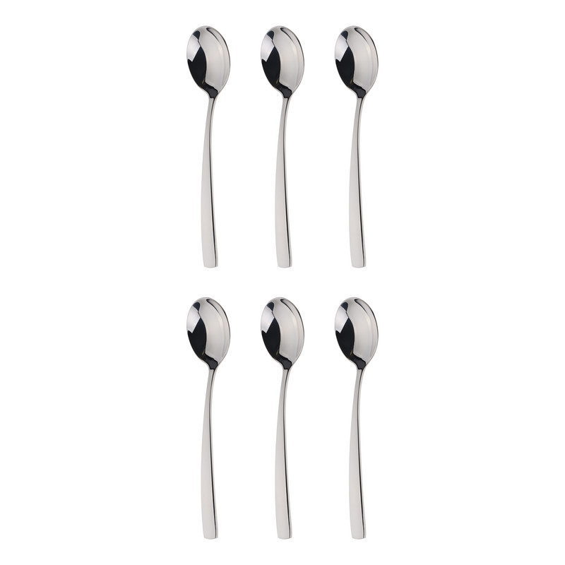 قاشق سوپ خوری داماس استیل مدل فلورا بسته 6 عددی