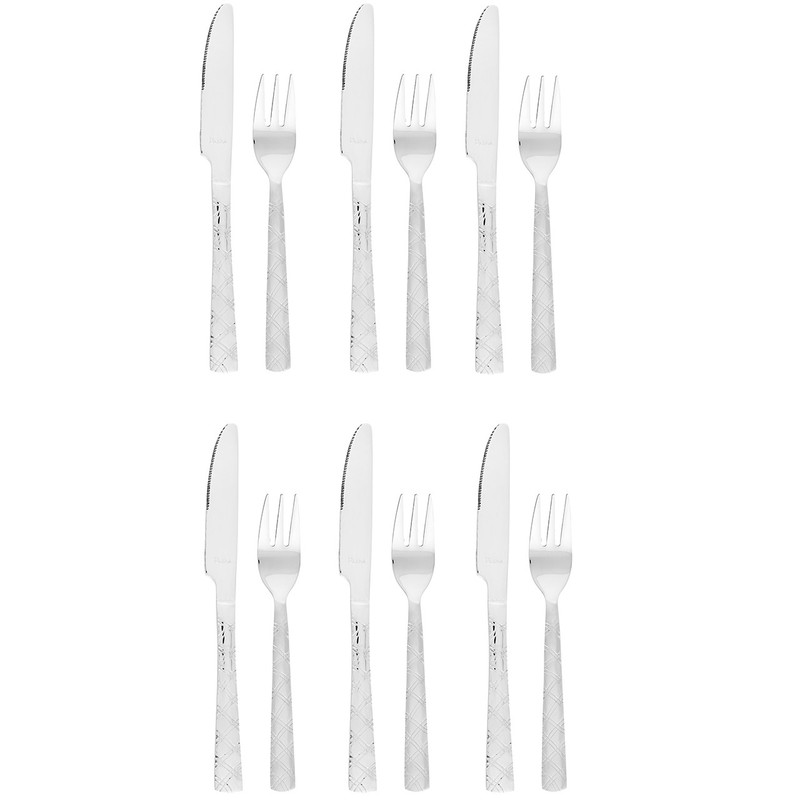 ست کارد و چنگال 12 پارچه صنایع استیل ایران مدل Pasha 9