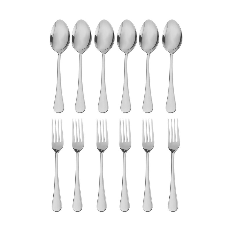 سرویس قاشق و چنگال 12 پارچه صنایع استیل ایران مدل پارما مدیوم