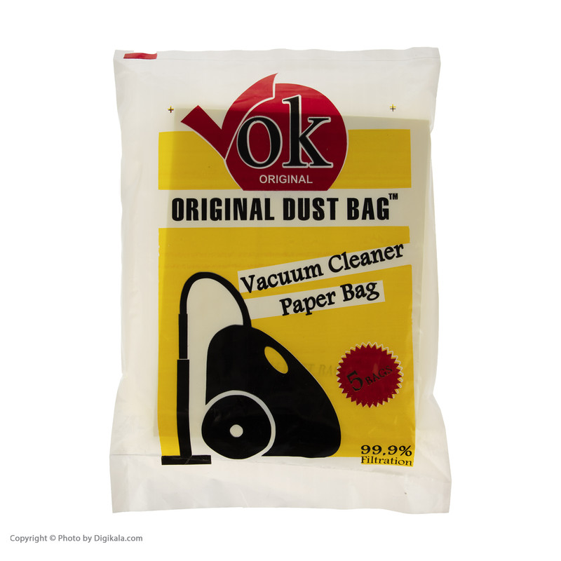 کیسه جاروبرقی مدل 2100w مناسب برای جاروبرقی تفال بسته 5 عددی به همراه یک عدد فیلتر