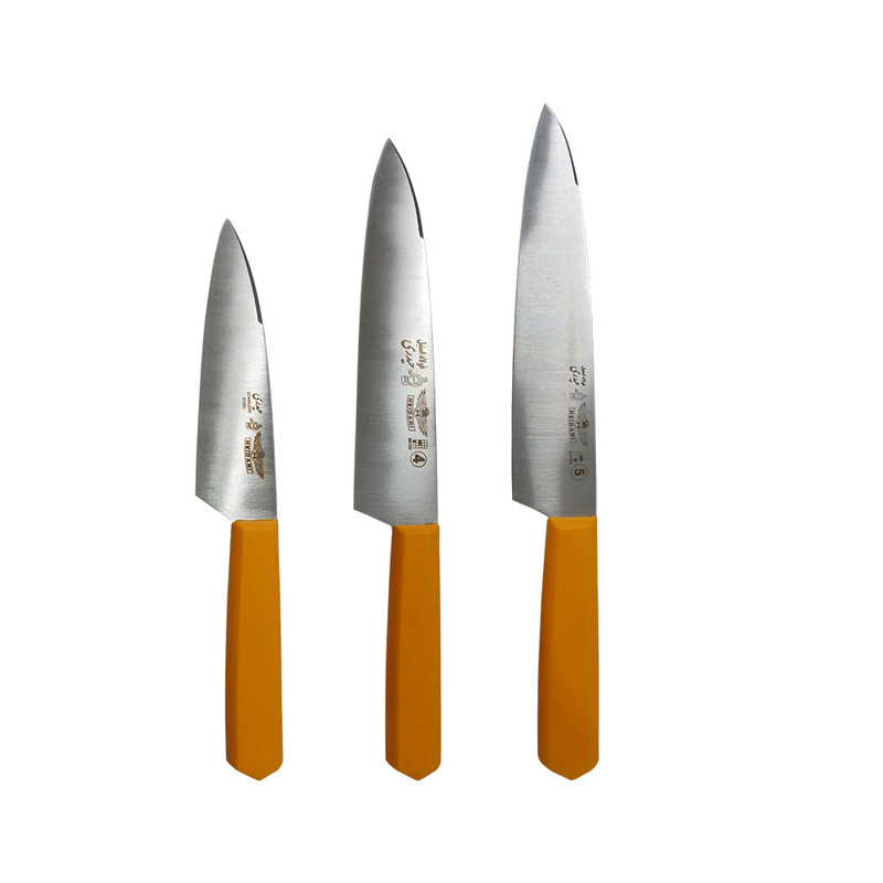 سرویس چاقو 3 پارچه حیدری مدل راسته ای کد 145