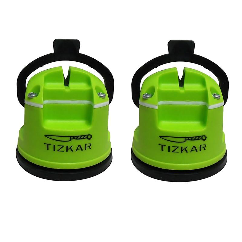 چاقو تیز کن مدل آشپزخانه طرح رنگی تیزکار مجموعه 2 عددی