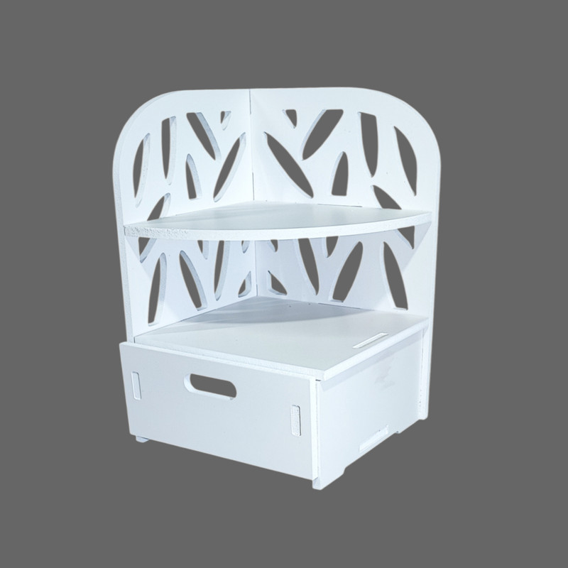 شلف رومیزی خونه خاص مدل کشودار طرح برگی