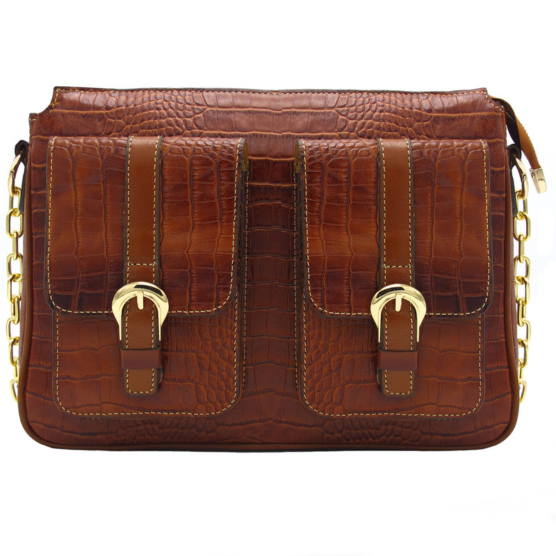 کیف رودوشی زنانه مدل چرم طبیعی کروکو FTH131