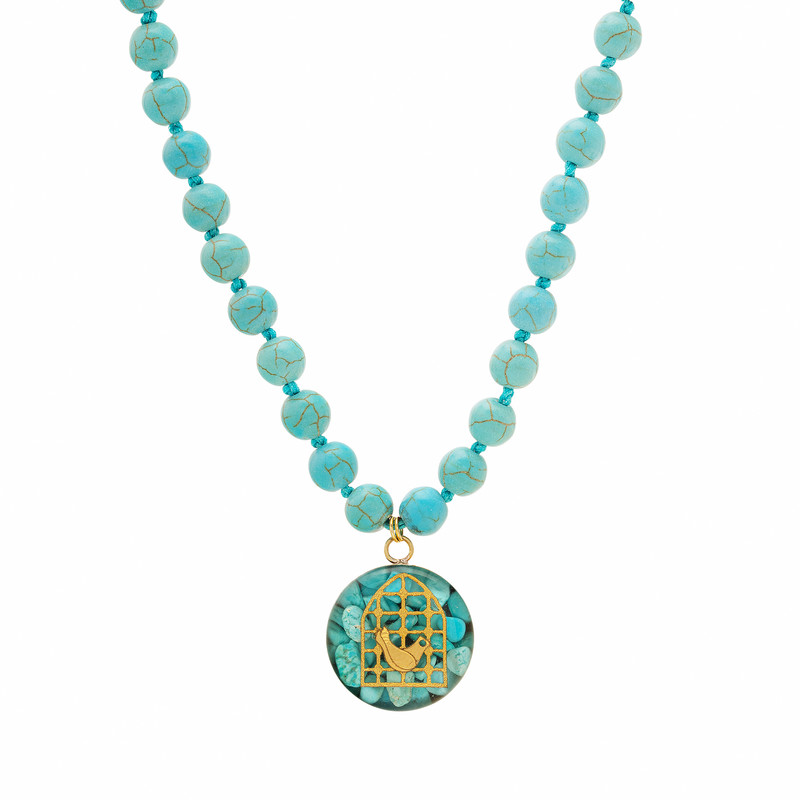 گردنبند زنانه آلتین هنر بزازیان مدل مرغ آمین