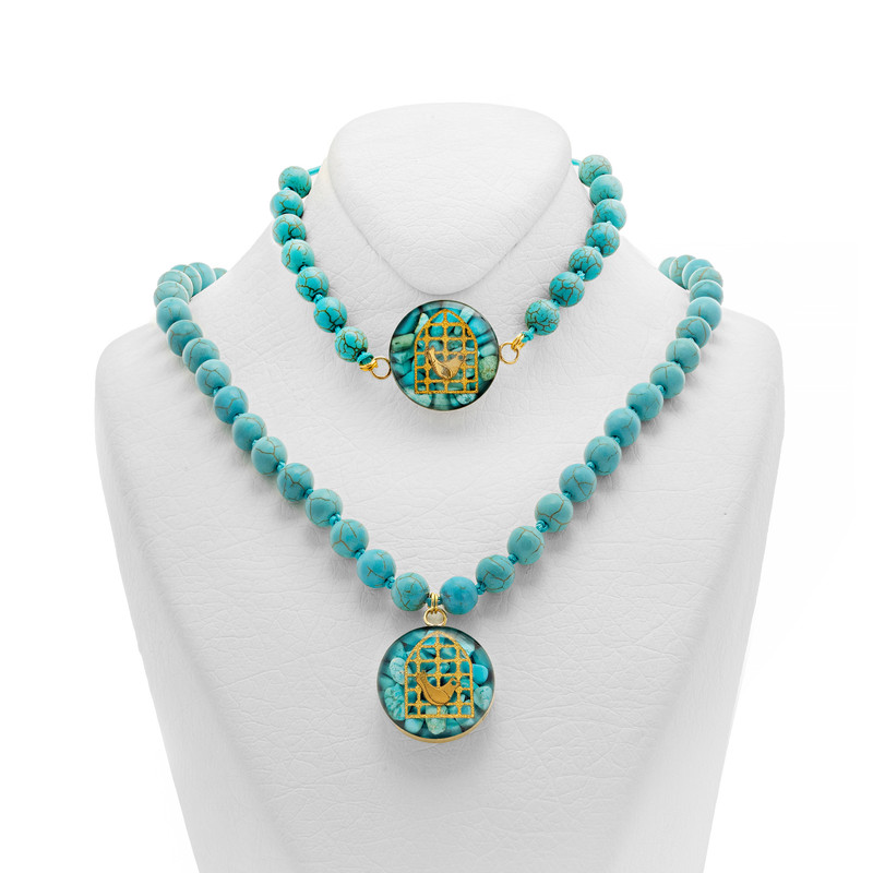 نیم ست زنانه آلتین هنر بزازیان مدل مرغ آمین