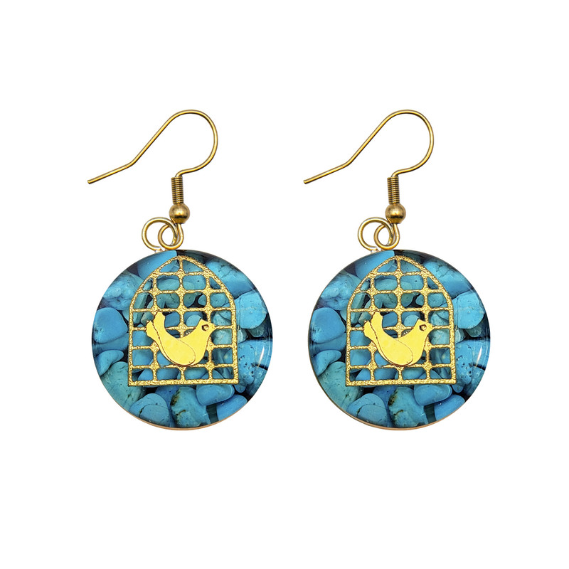 گوشواره زنانه آلتین هنر بزازیان مدل مرغ آمین