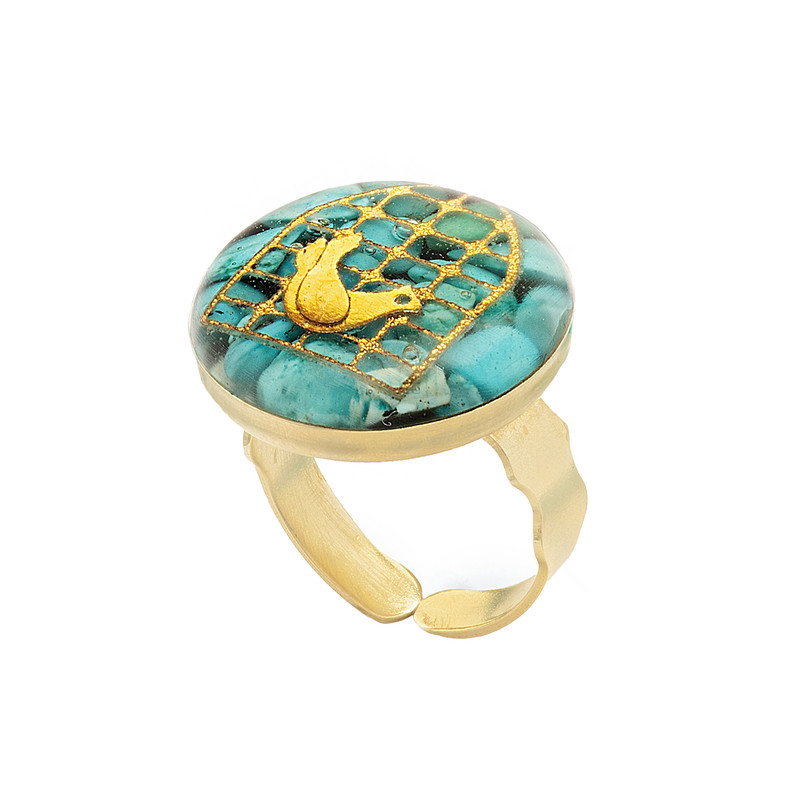 انگشتر زنانه آلتین هنر مدل روکش طلا مرغ آمین