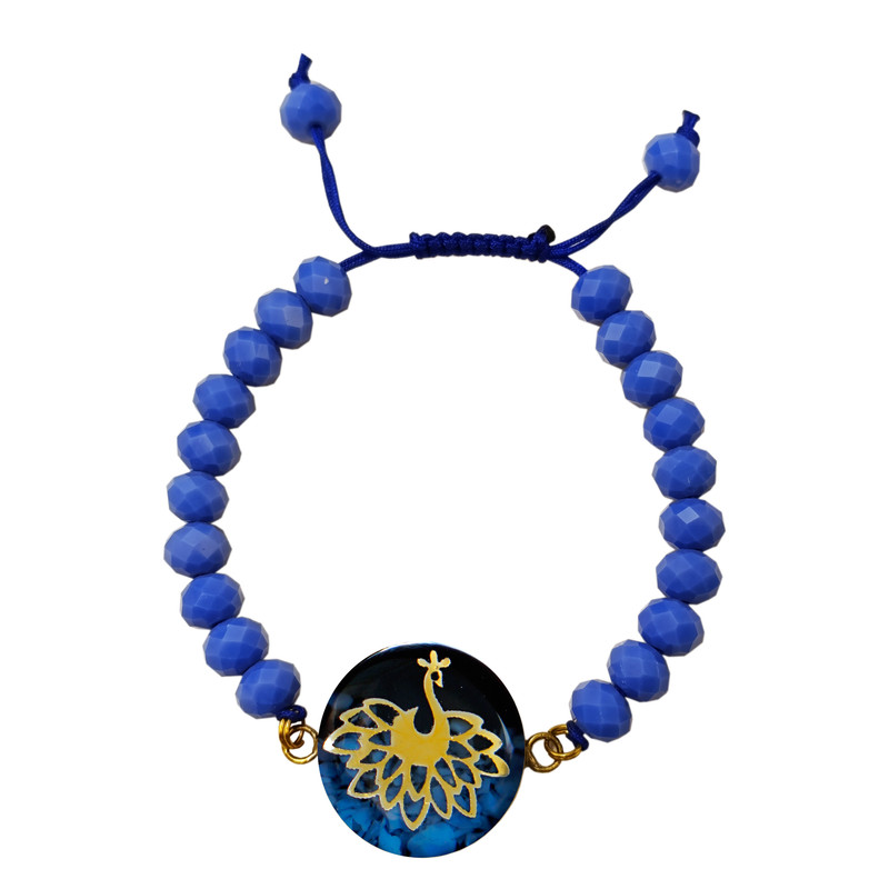 دستبند سنگی  زنانه آلتین هنر بزازیان مدل طاووس