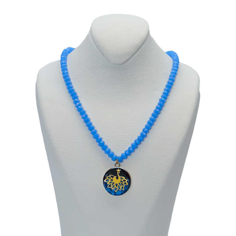 گردنبند زنانه آلتین هنر بزازیان مدل روکش طلا طاووس