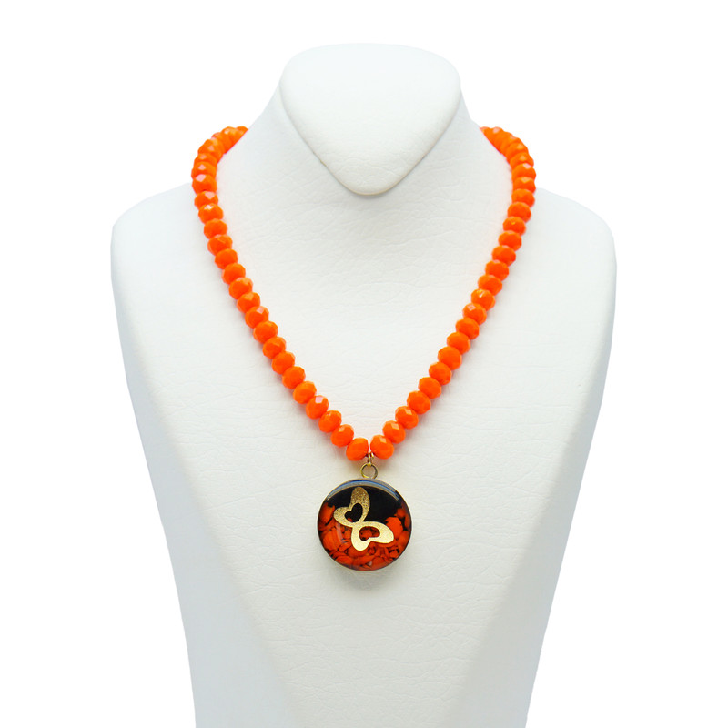 گردنبند زنانه آلتین هنر بزازیان مدل روکش طلا پروانه