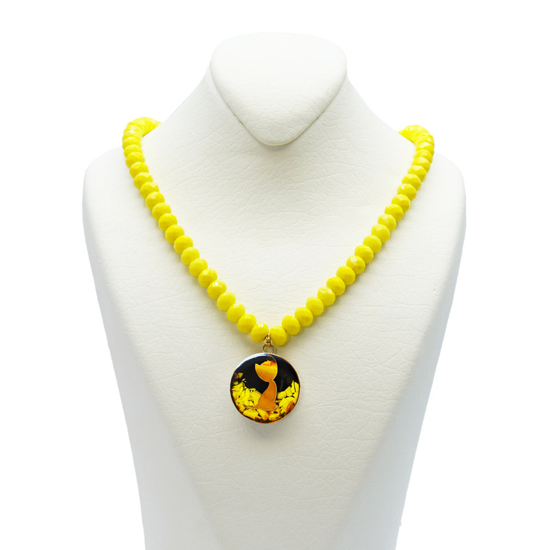 گردنبند زنانه آلتین هنر بزازیان مدل روکش طلا گربه