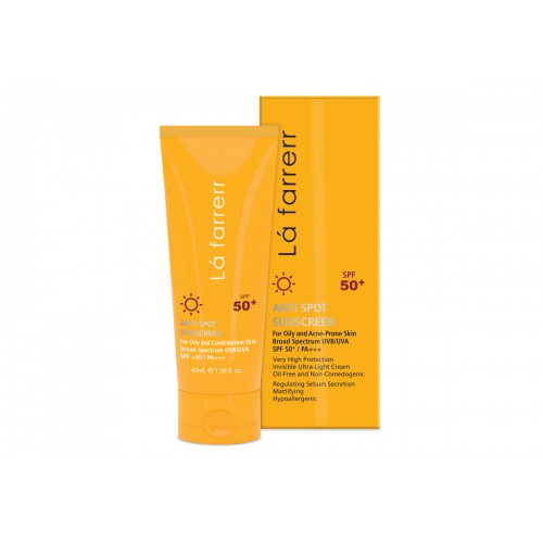 ضدآفتاب و ضدلک بیرنگ پوست چرب لافارر