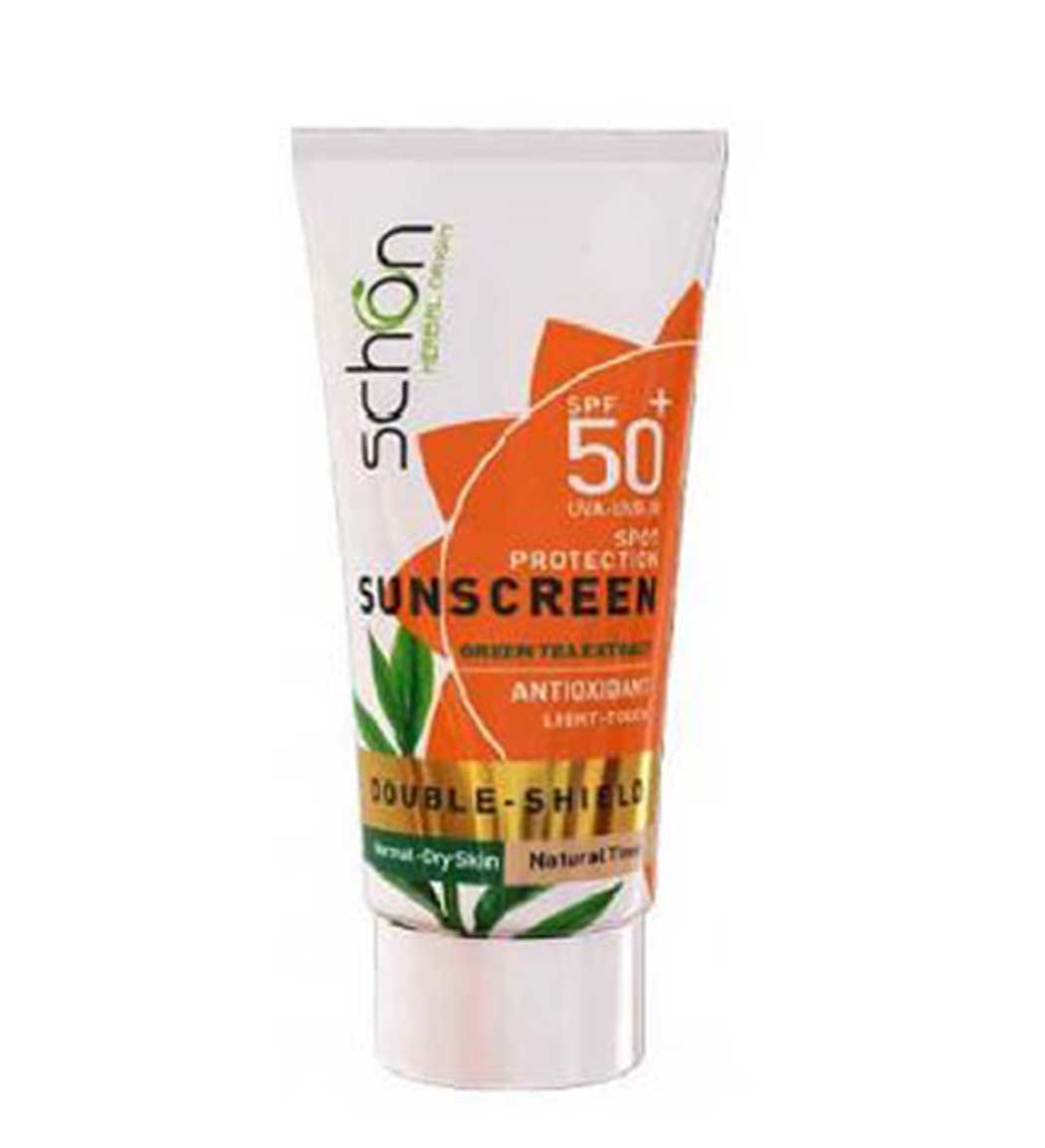 ضدآفتاب رنگی دابل شیلد پوست خشک چای سبز شون