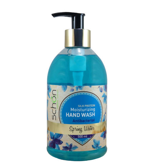 مایع دستشویی آبی رنگ اسپرینگ واتر 500میل شون