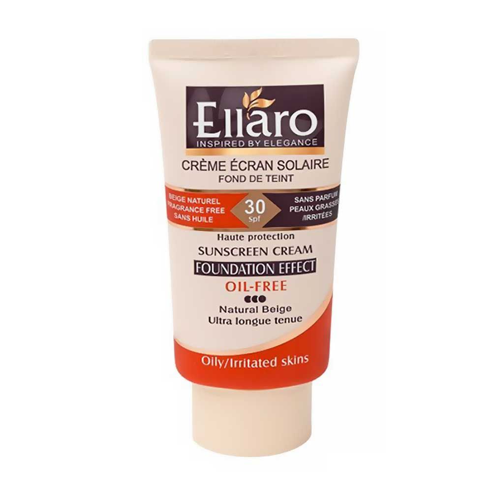 ضد آفتاب کرم پودری spf30 مات فاقد چربی بژ طبیعی الارو