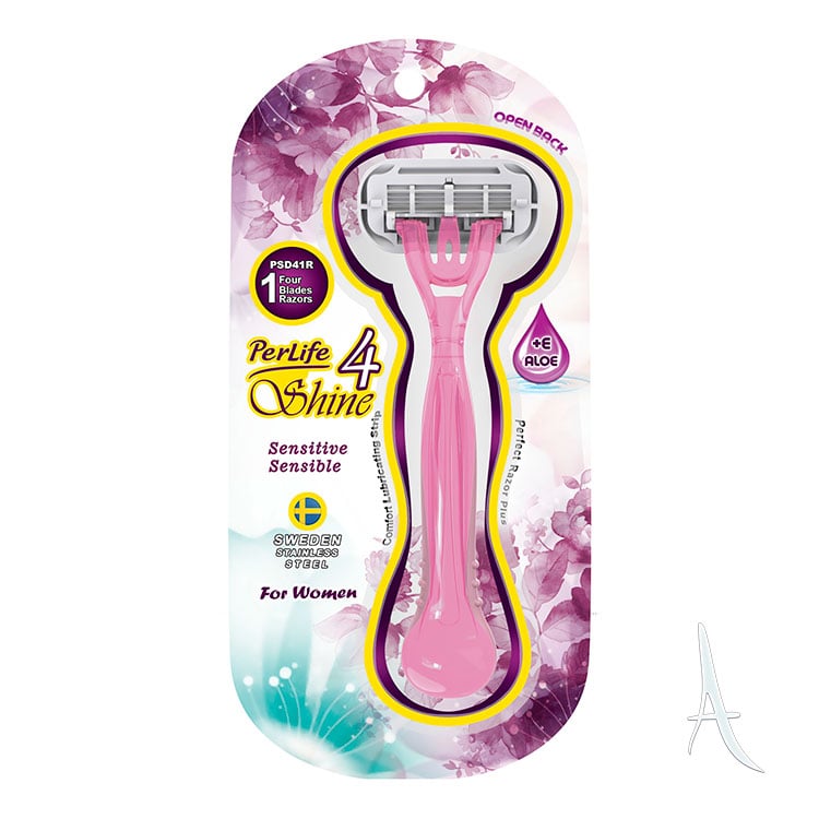 تیغ اصلاح 4 لبه صابوندار یک عددی شاین