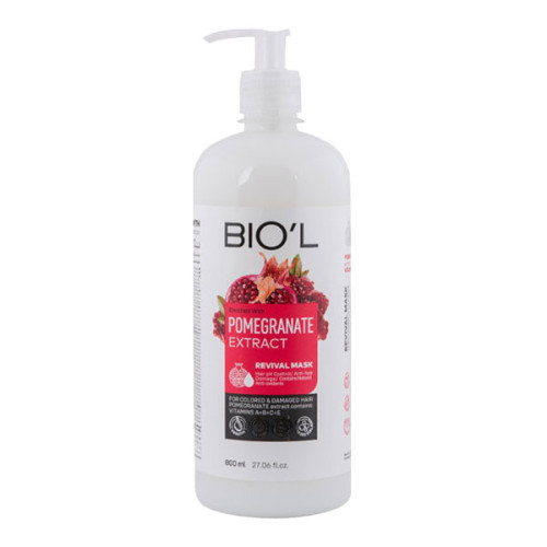 ماسک مو انار مناسب موهای رنگ شده با آبکشی 800 میل بیول