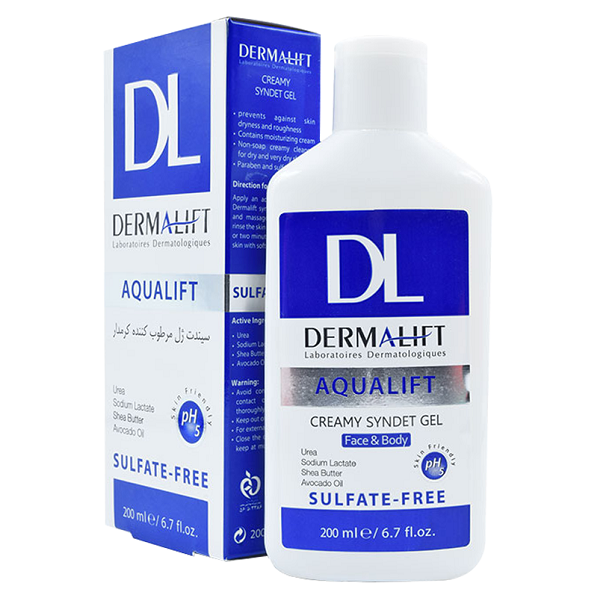 ژل شستشوی صورت پوست خشک کرمدار درمالیفت