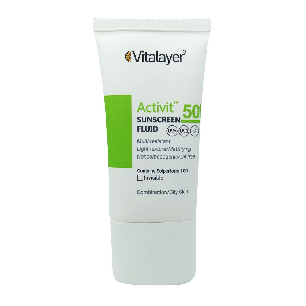 ضد آفتاب پوست چرب اکتیویت بی رنگ ویتالایر