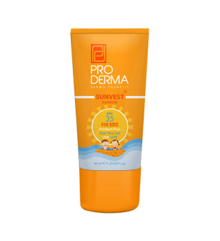 کرم ضد آفتاب کودکان spf35 فاقد جاذبه شیمیایی پرودرما