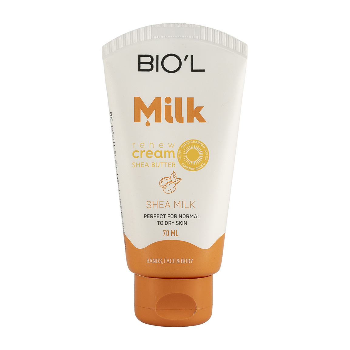 کرم مرطوب کننده دست و صورت حاوی پروتئین شیر و شی باتر تیوپی بیول