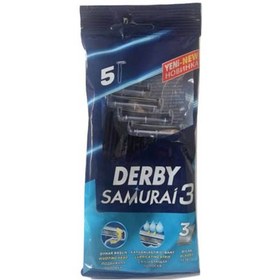 ژیلت سه لبه مدل SAMURAI بسته 5عددی دربی