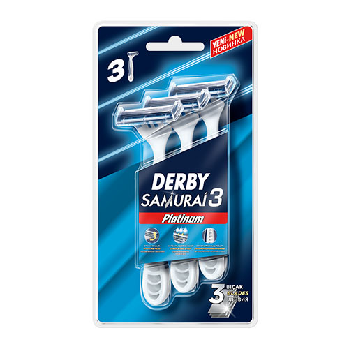 ژیلت مدل samurai پلاتینیوم بسته 3عددی دربی